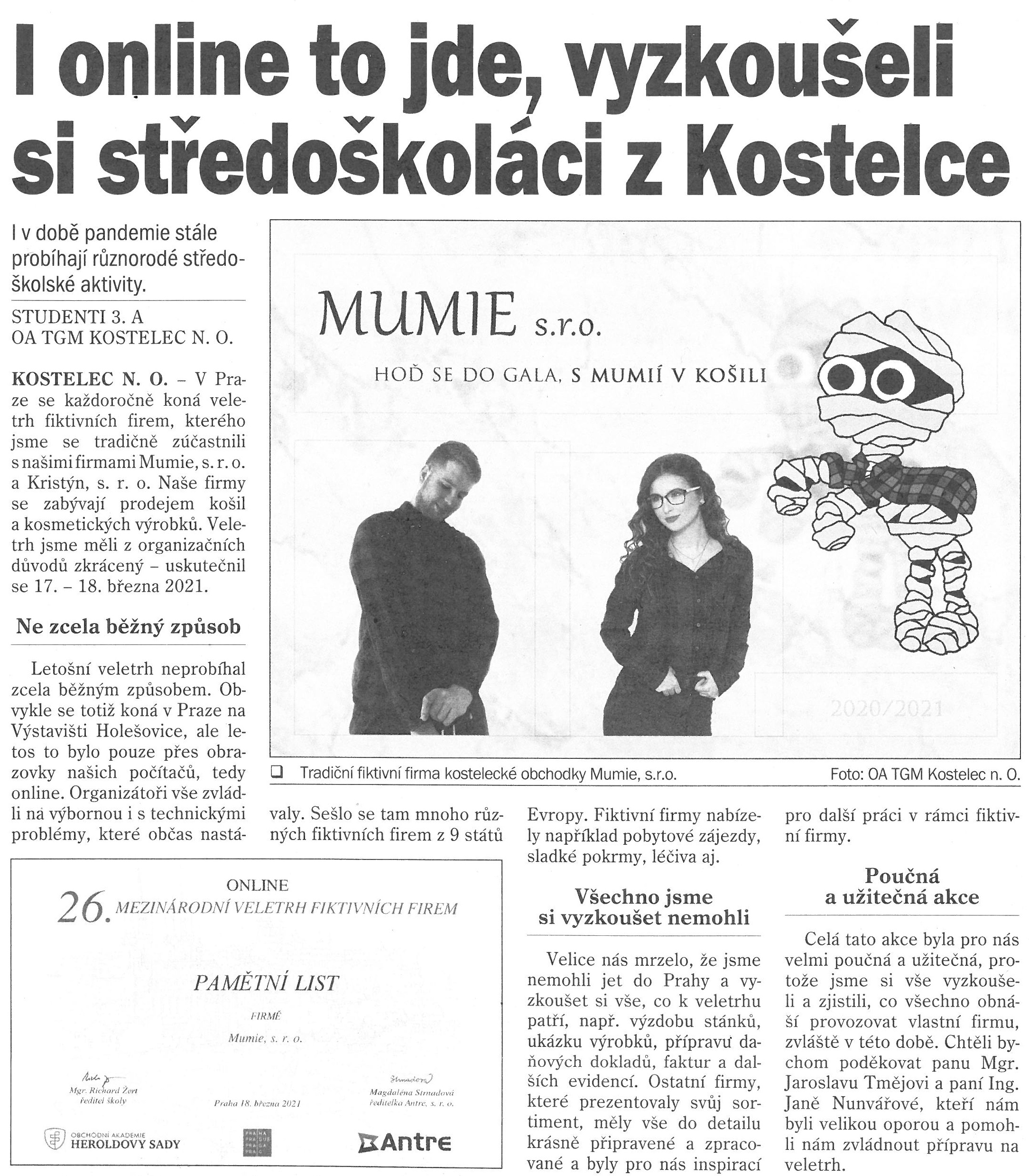 FTF článek z novin