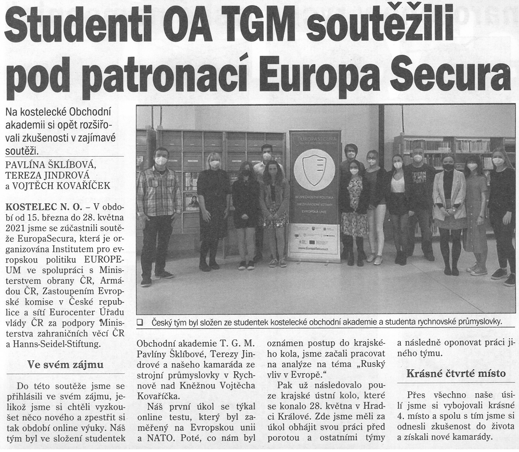 článek z novin - europasecura
