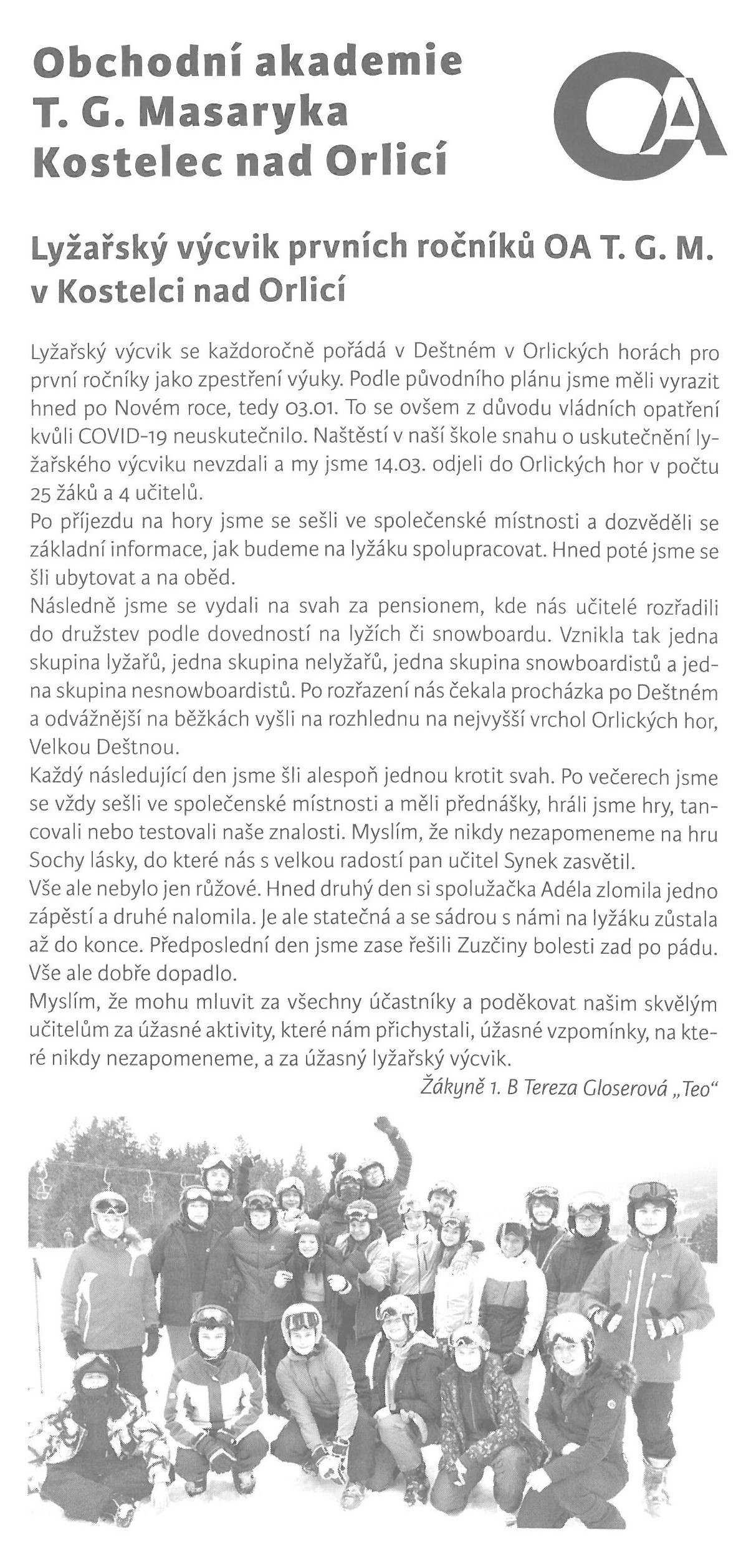 článek z novin - LVVZ 1.R.