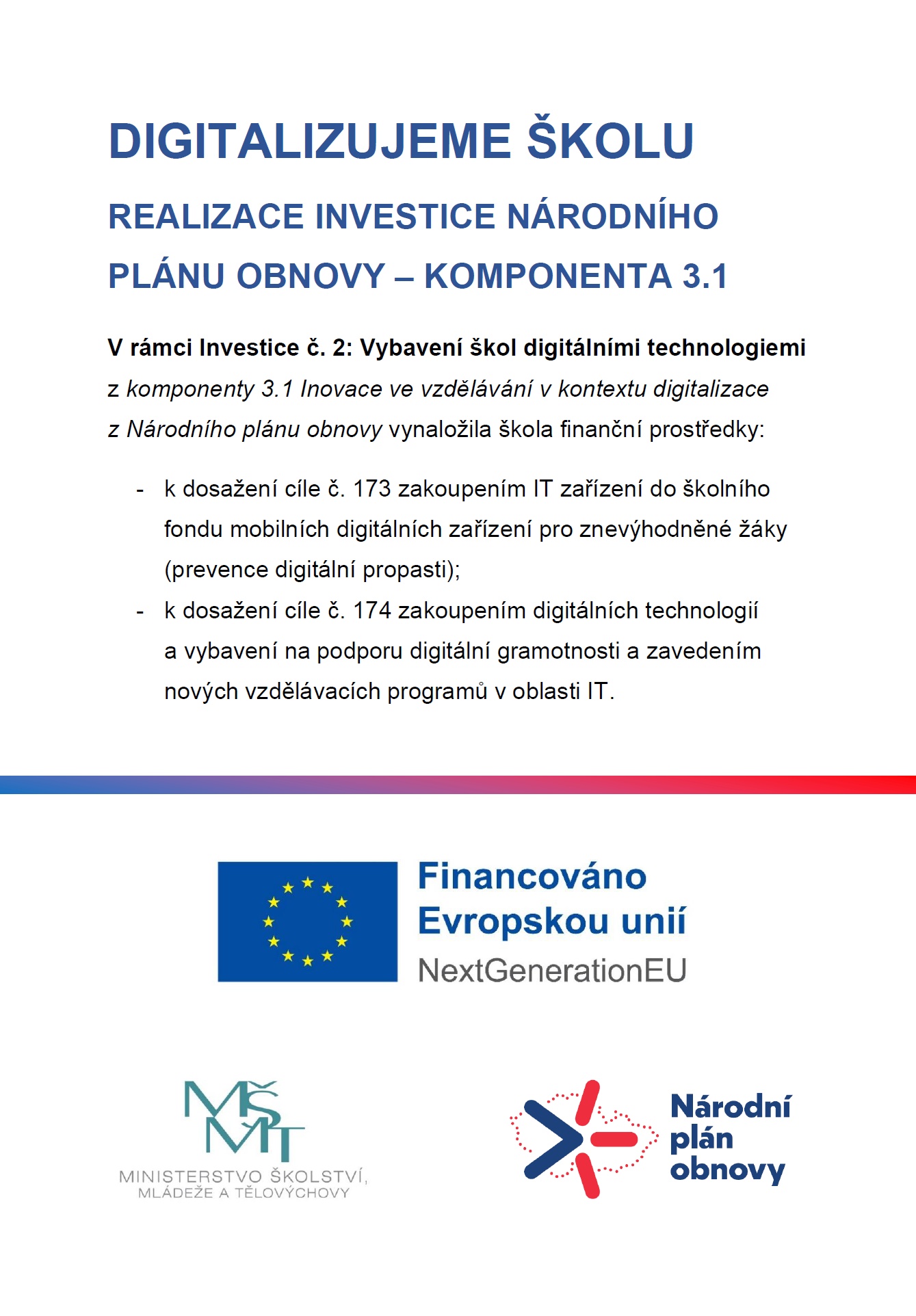Digitalizujeme školu